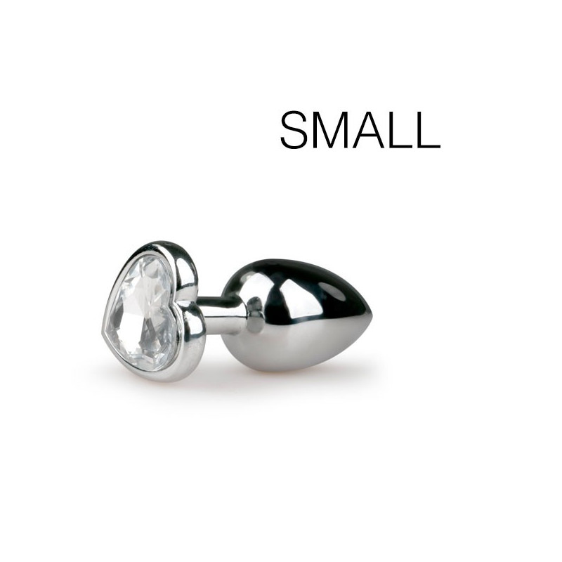 EasyToys Anal Collection Plug bijou Argent en coeur - SMALL 6.3 x 2.6 cm
